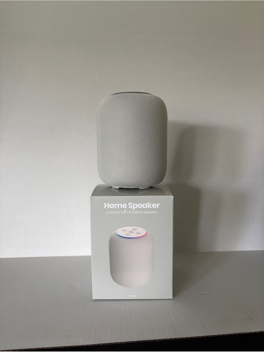 Bluetooth Portable Speaker LED Light Wireless Fabric Speaker 10W White